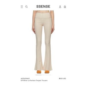 NWT Jacquemus Off-White ‘Le Pantalon Tangelo’ pants Size EU 44